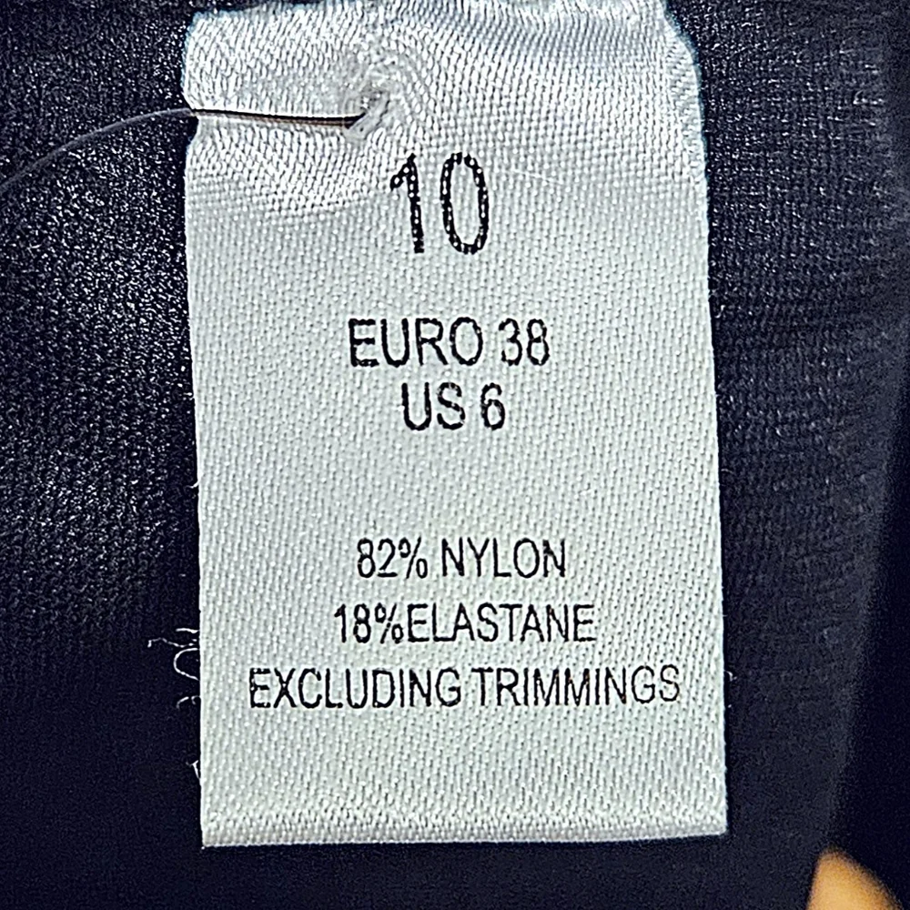 South Beach Black Honeycomb Tie Sides Bikini Bottoms Swimwear Size 6 NWT